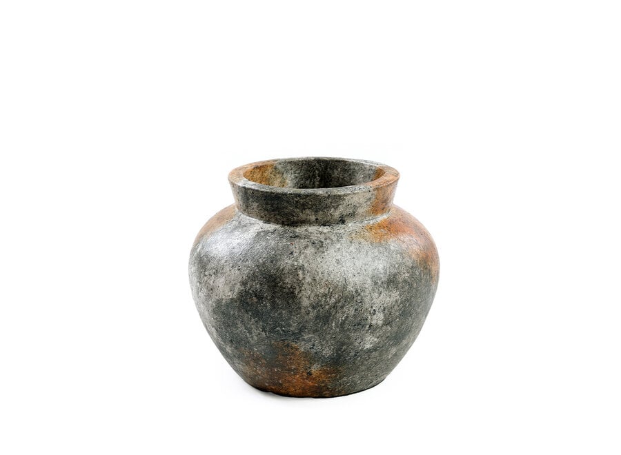 De Funky Vaas - Antiek Grijs - S