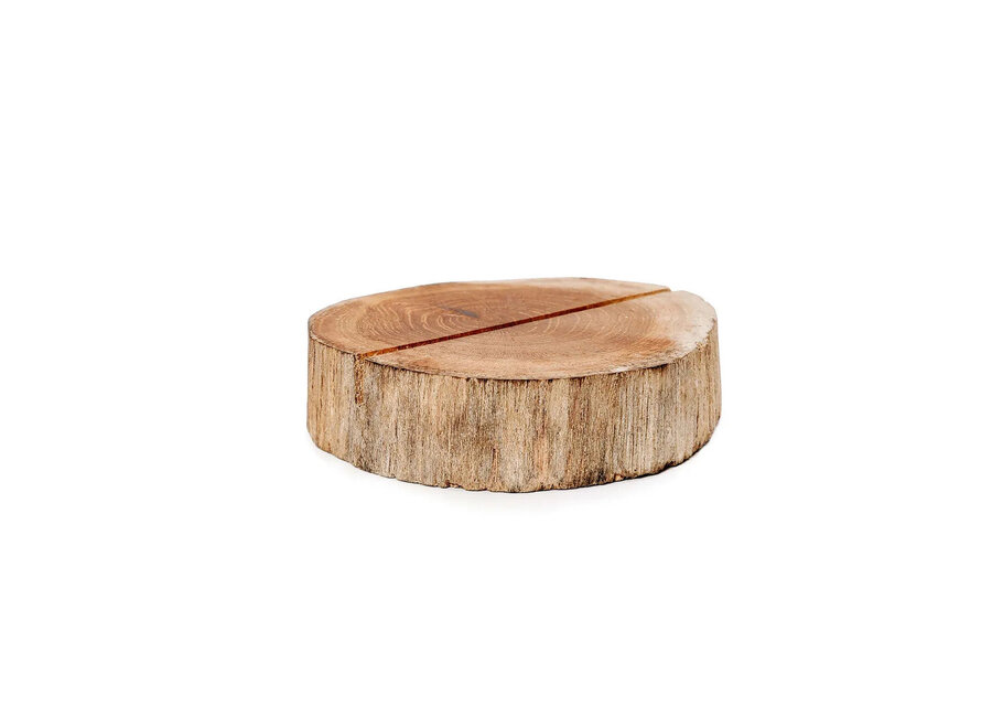 Der Teak Root Menükartenhalter