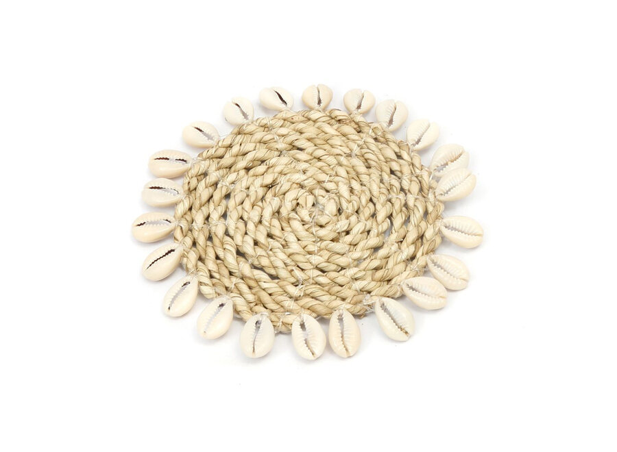 Il Sottobicchiere Conchiglia In Raffia - Naturale