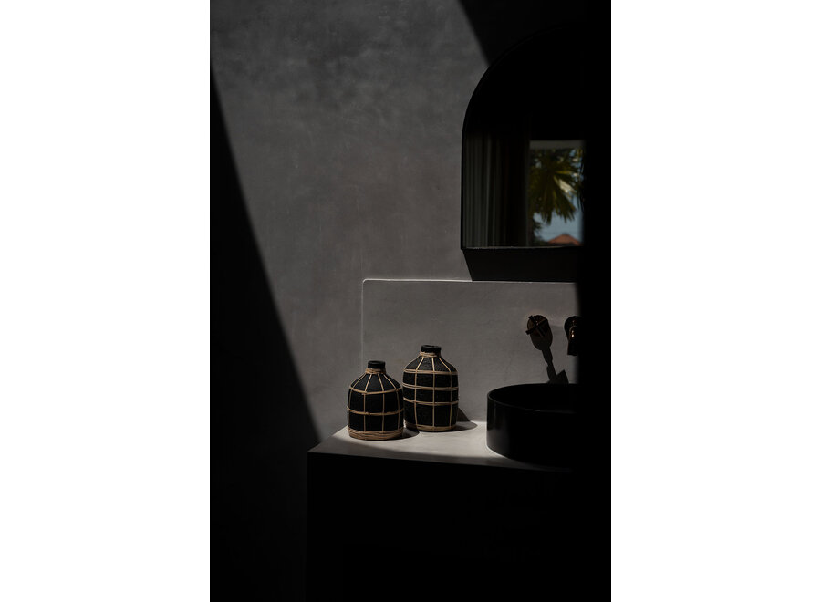 Die Whoopy Vase - Schwarz Natur - M