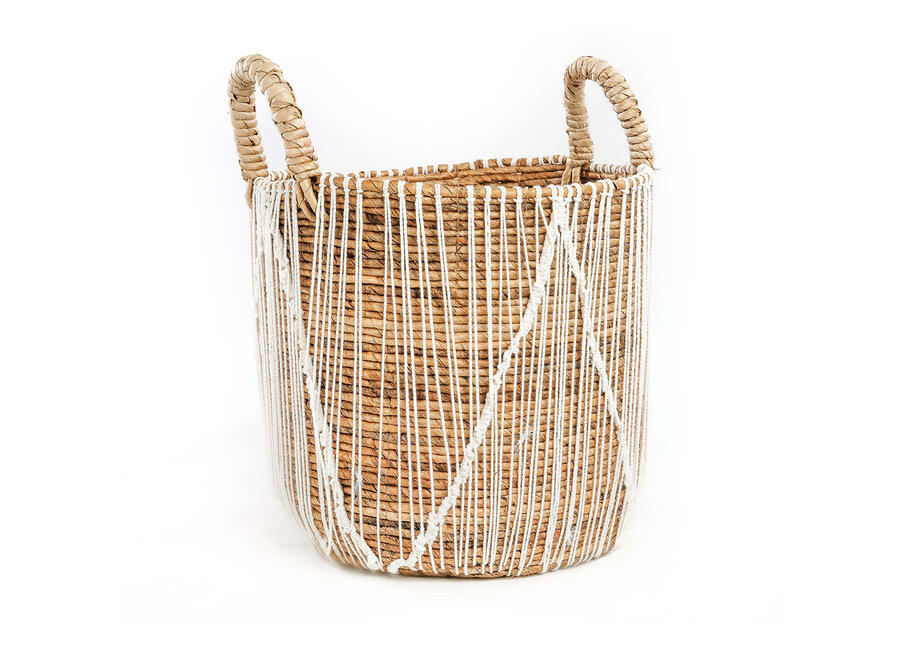 La Cesta De Macramé Con Costura Recta - L