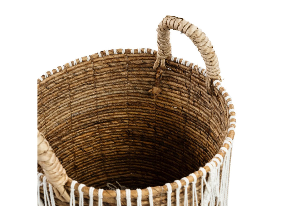 The Straight Stitched Macrame Basket - L