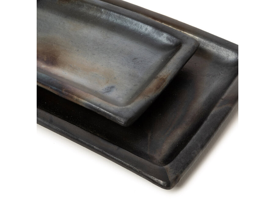 Het Burned Sushi Bord - Zwart - L