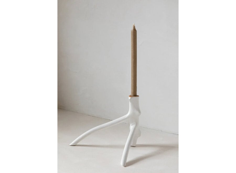 Il Portacandele Triple Twig - Bianco