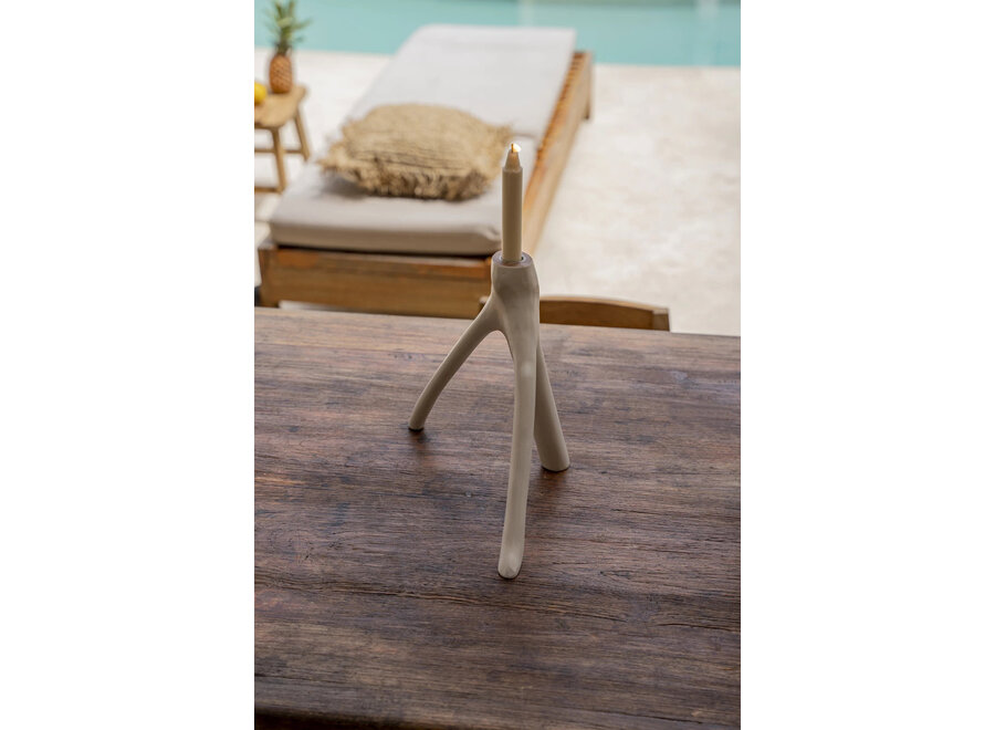 El Portavelas Triple Twig - Blanco