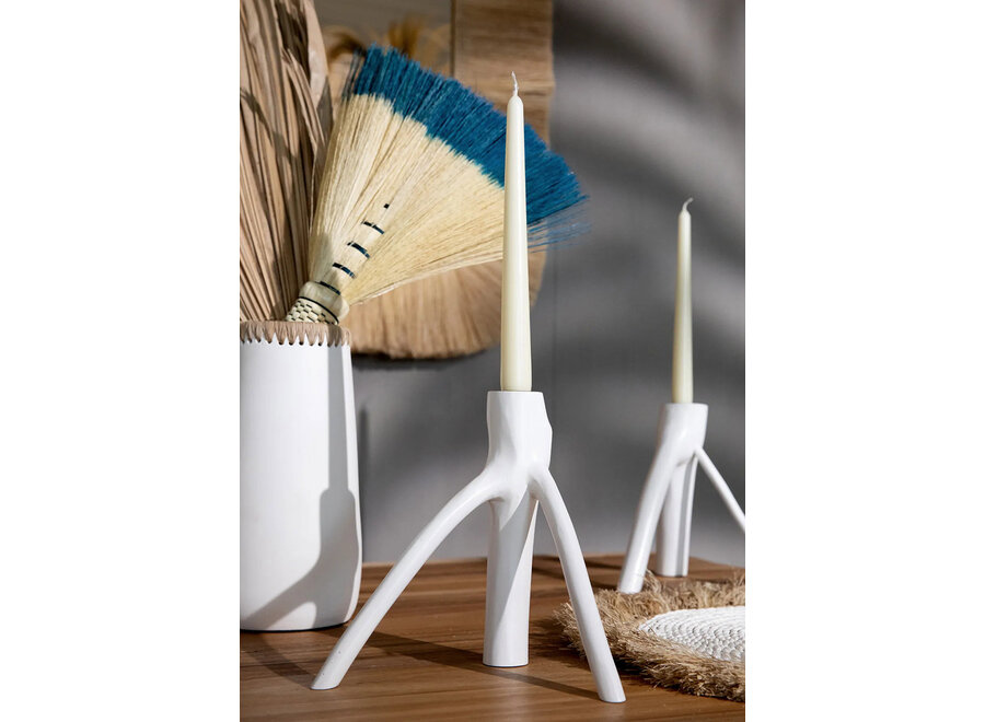 Il Portacandele Triple Twig - Bianco