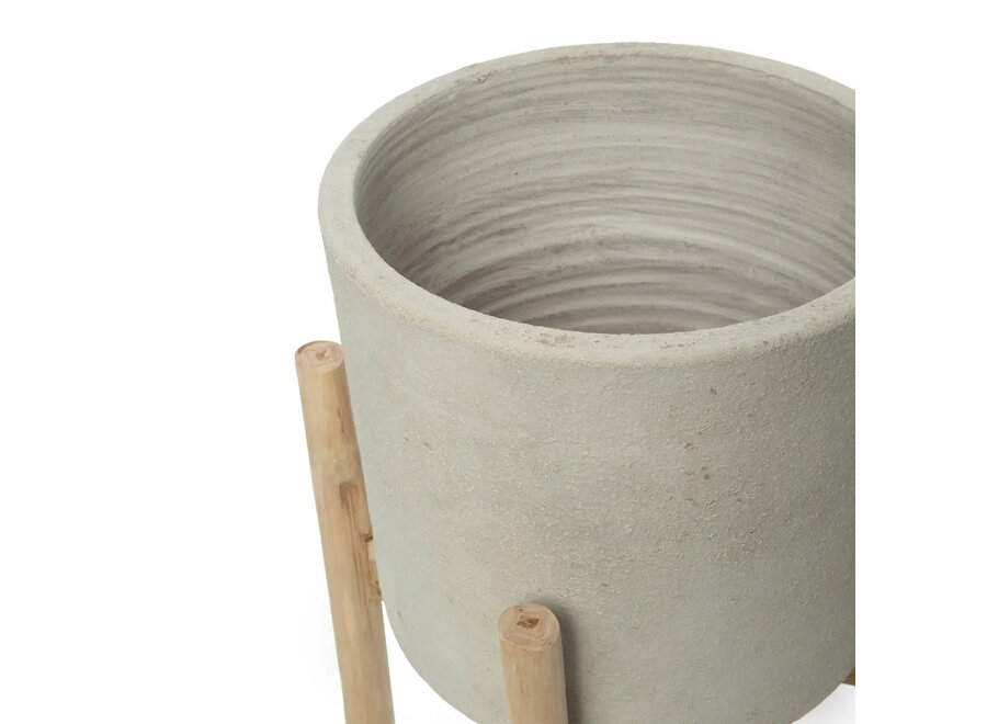 Der Chalk Pflanzkübel Niedrig - Beton Natur - S