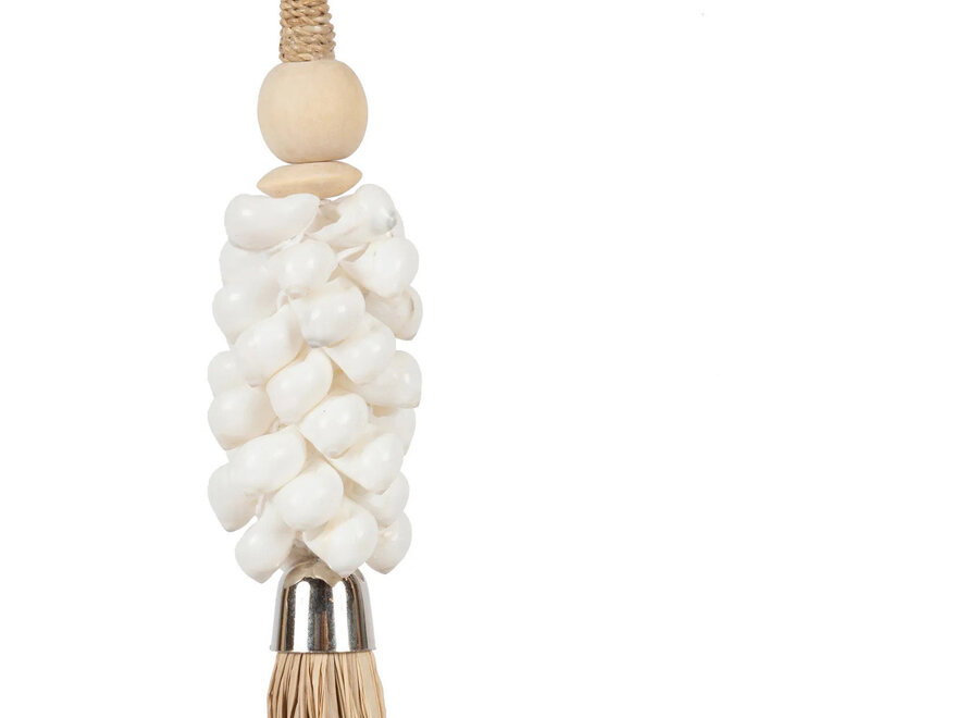 The Cowrie and Raffia Tassel - Natural