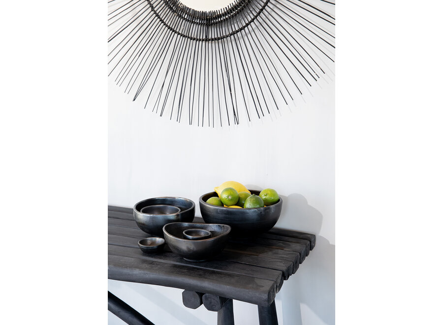 Le Bol Courbé Brûlé - Noir - Lot de 3