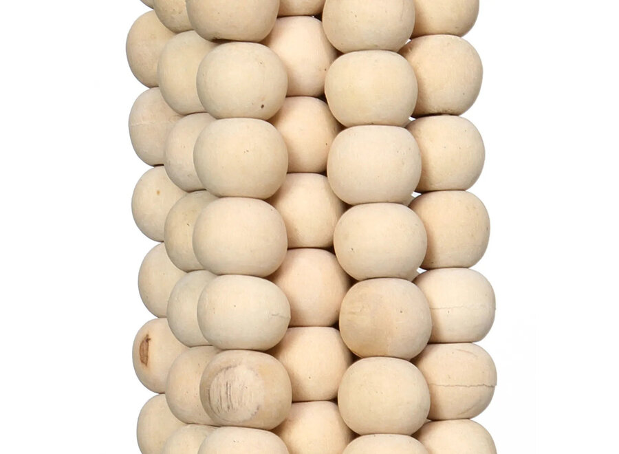 Le Pompon Perles en Bois - Naturel