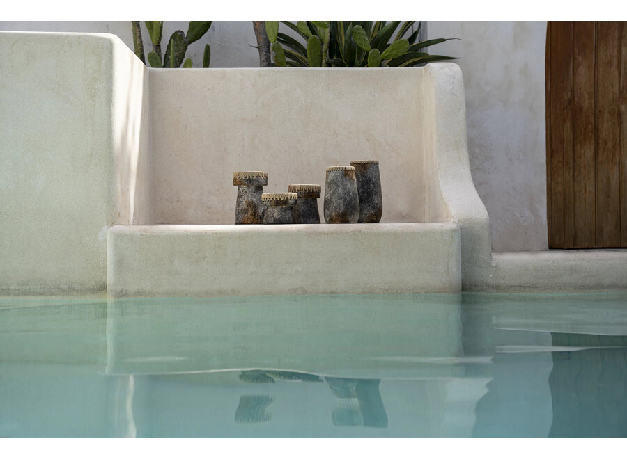 Die Sneaky Vase - Antik Grau - L