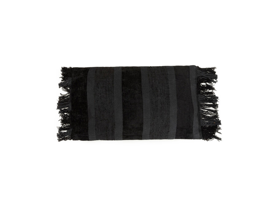 La Funda De Cojín Oh My Gee - Terciopelo Negro - 30x50