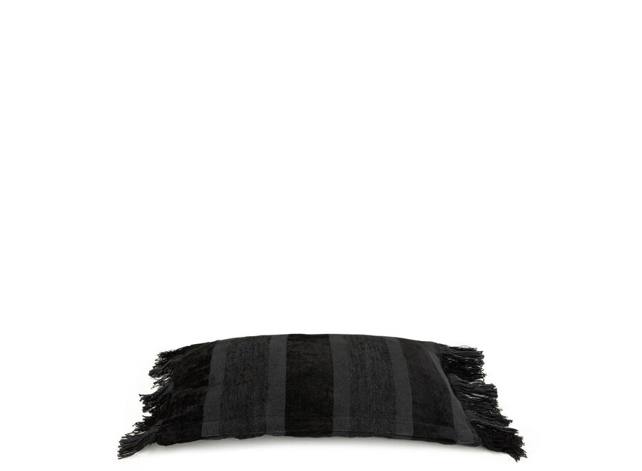 La Funda De Cojín Oh My Gee - Terciopelo Negro - 30x50