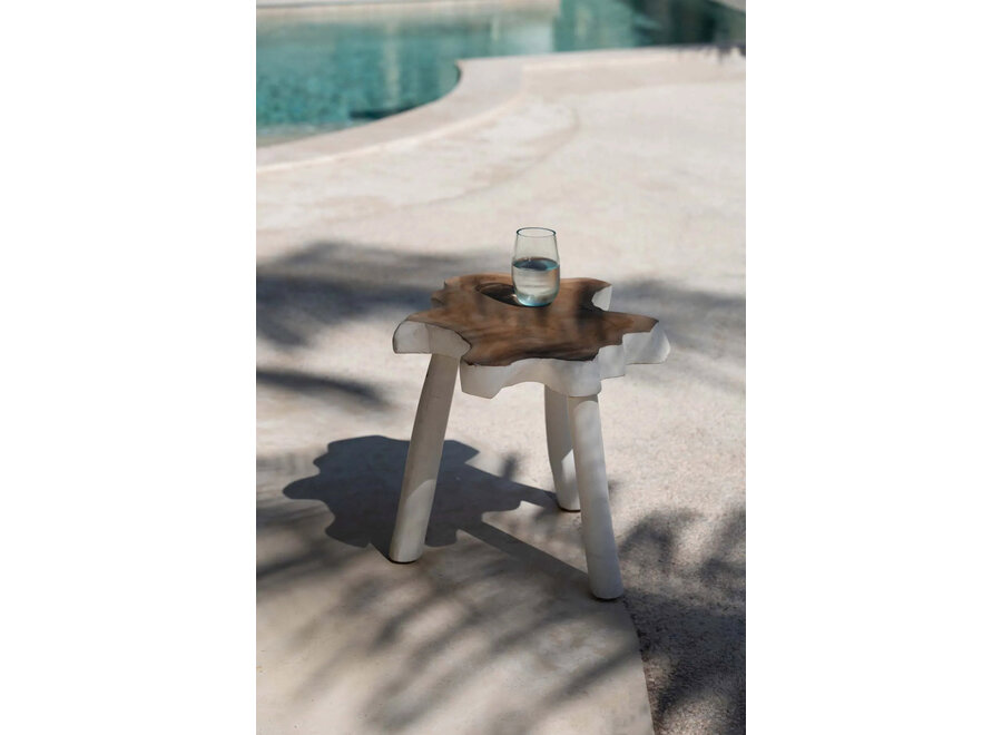 The Organic Side Table - Natural White