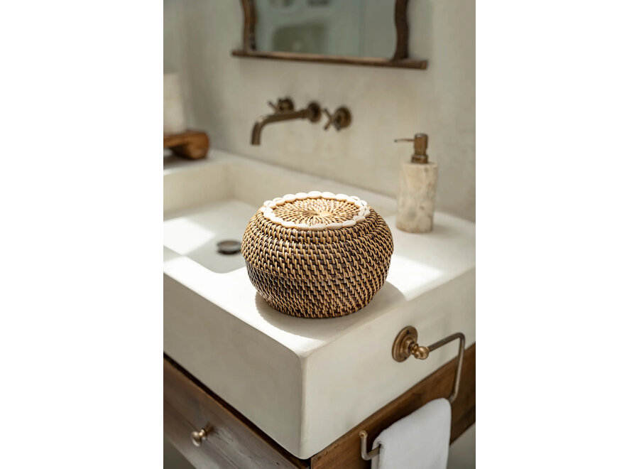 Il cestino coloniale Peek-a-Boo - Marrone naturale - S