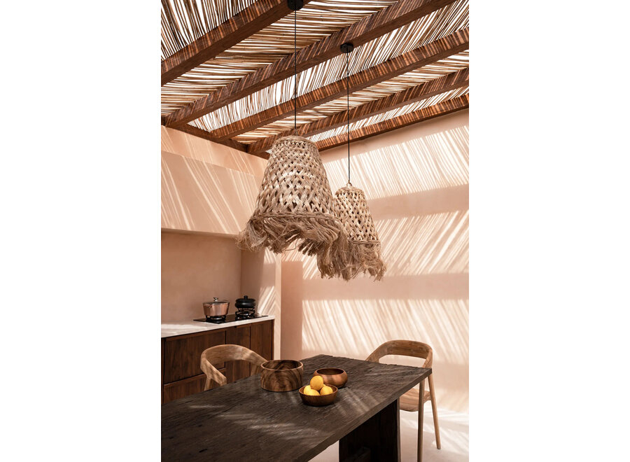 La Lampada a Sospensione Abaca Jelly Fish - Naturale - M
