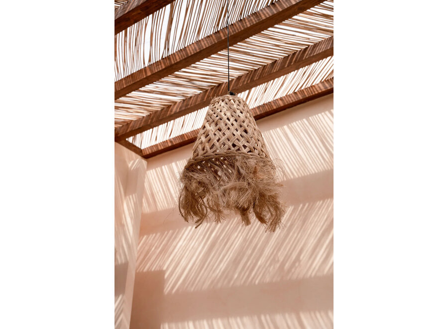 La Lampada a Sospensione Abaca Jelly Fish - Naturale - M