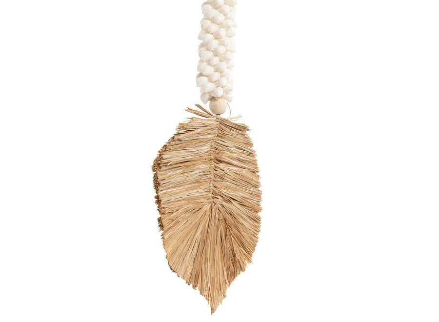 The Raffia Shell Tassel - White Natural
