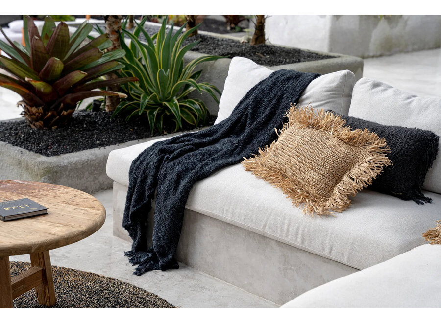 The Raffia Cushion Cover Rectangular - Natural - 30x50