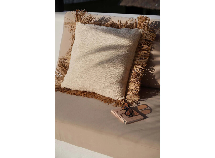 La Funda De Cojín Saint Tropez - Natural Blanco - 60x60