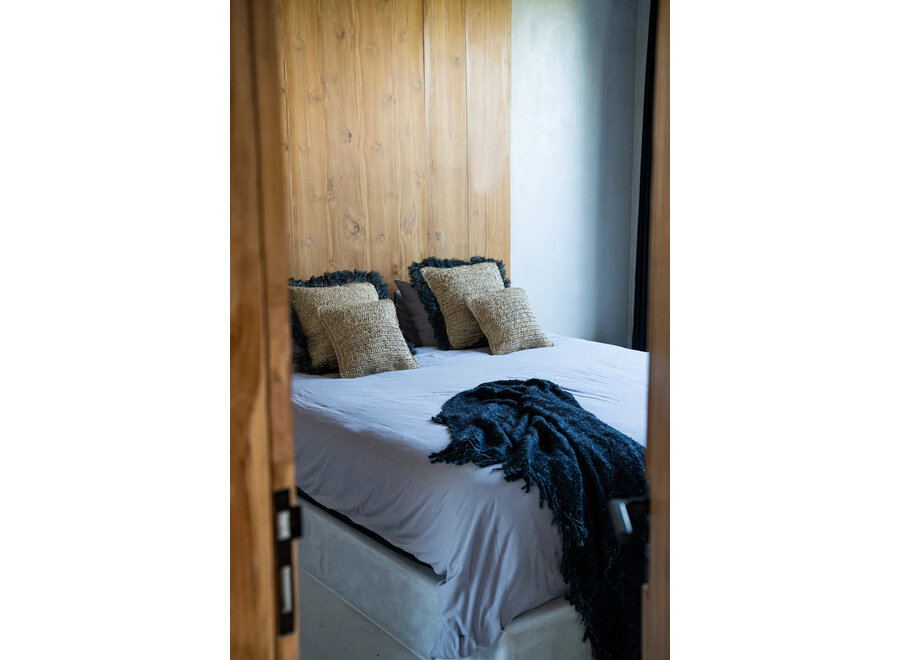 De Raffia Flores Kussenhoes Vierkant - Naturel - 40x40