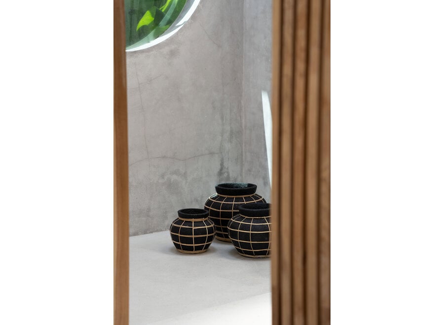 Le Vase Belly - Noir Naturel - S