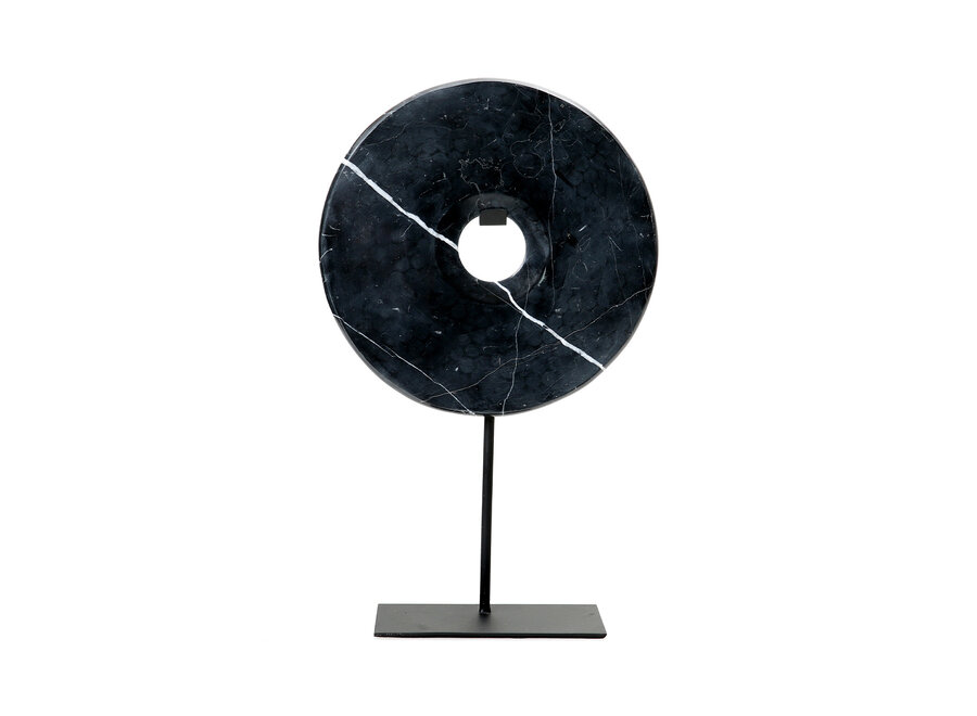 Il Disco In Marmo Su Supporto - Nero - L