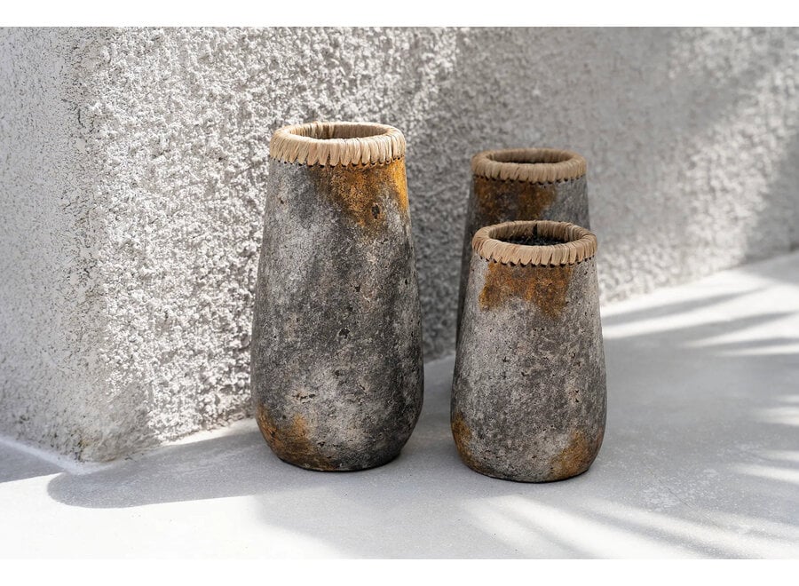 Die Sneaky Vase - Antik Grau - M