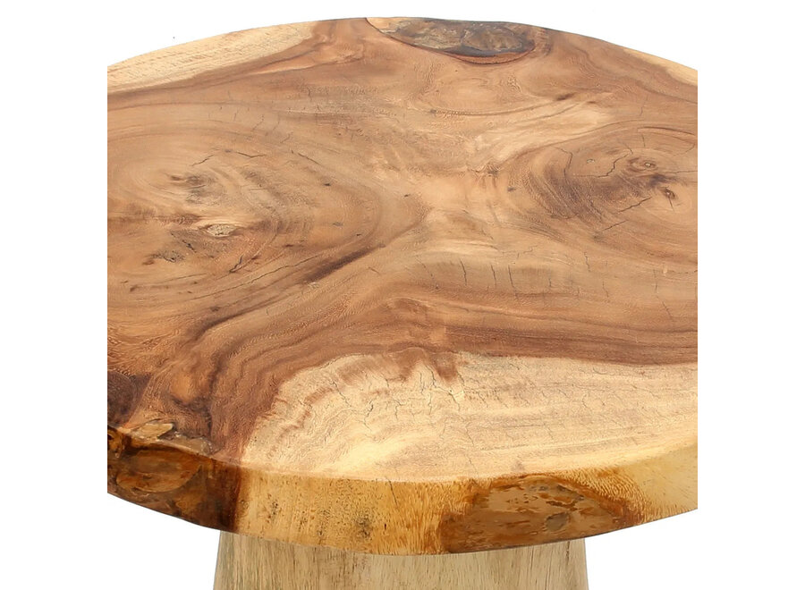 La Mesa Auxiliar Cónica De Madera - Natural - 50