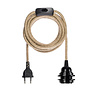 Portalampada Jute - Naturale Nero