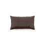 The Six Panel Leather Cushion Cover - Choco - 30x50
