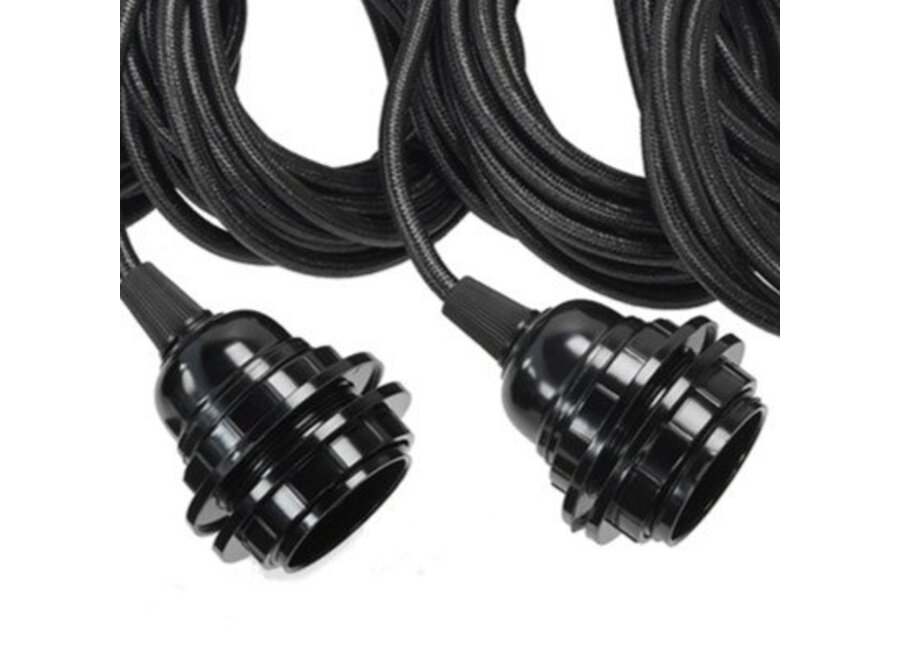 Montura Para Lámparas - Negro - 5 Accesorios