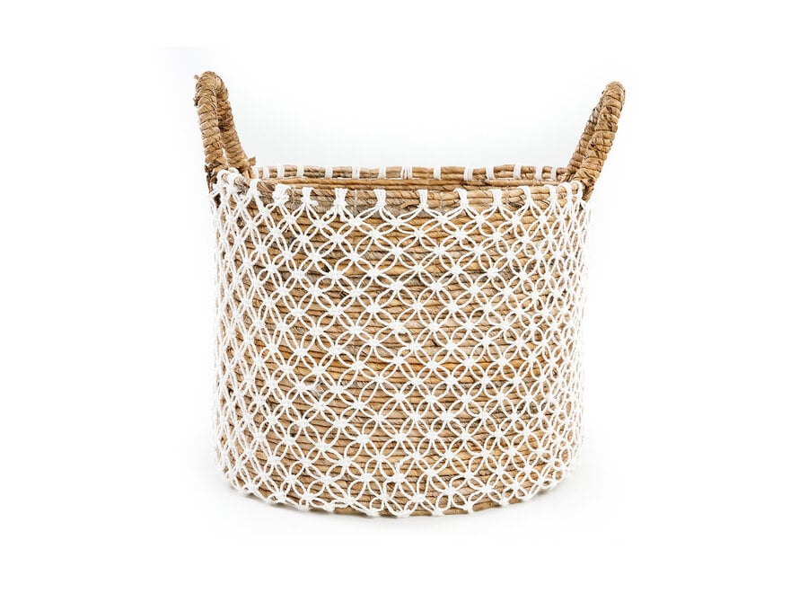 Le Panier en Macramé à Couture Croisée - L