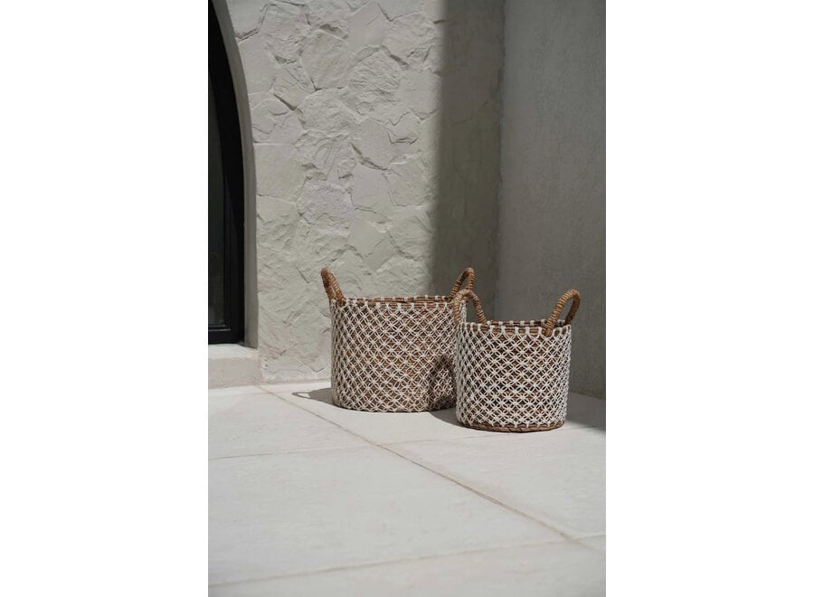 Le Panier en Macramé à Couture Croisée - L