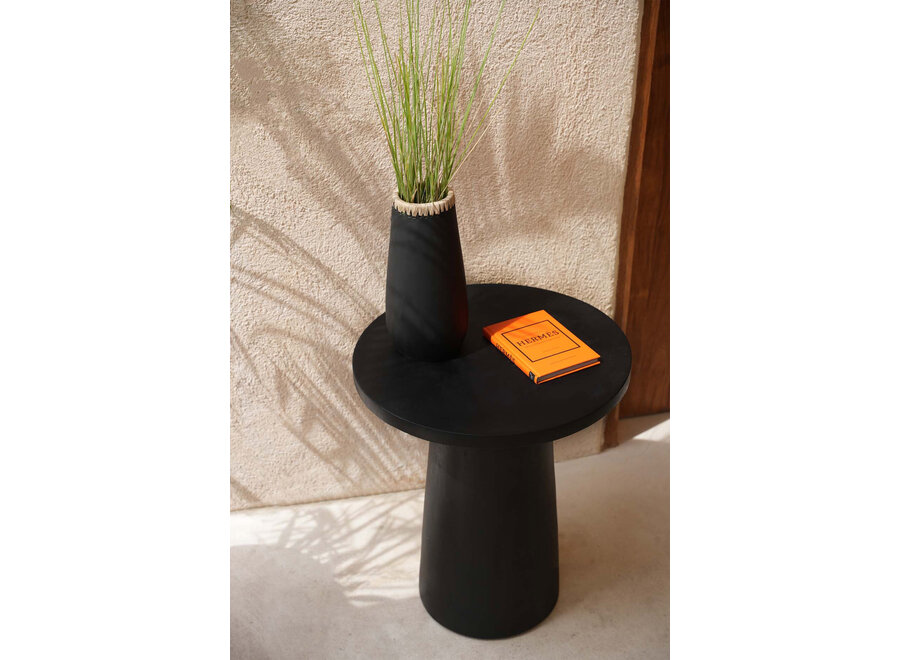 De Timber Conic Bijzettafel - Zwart - 50