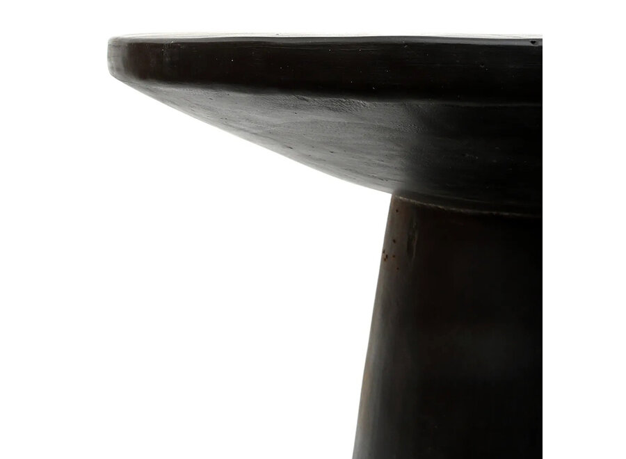 The Timber Conic Side Table - Black - 50
