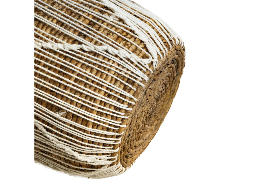 La Cesta de Macramé con Costura Recta - S