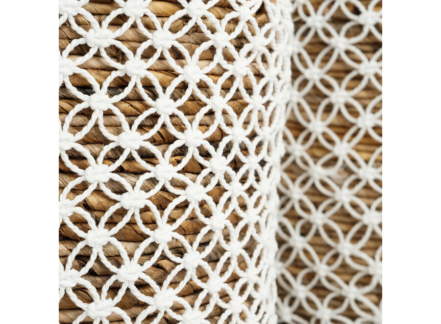 Il Cestino in Macramè con Cucitura Incrociata - S