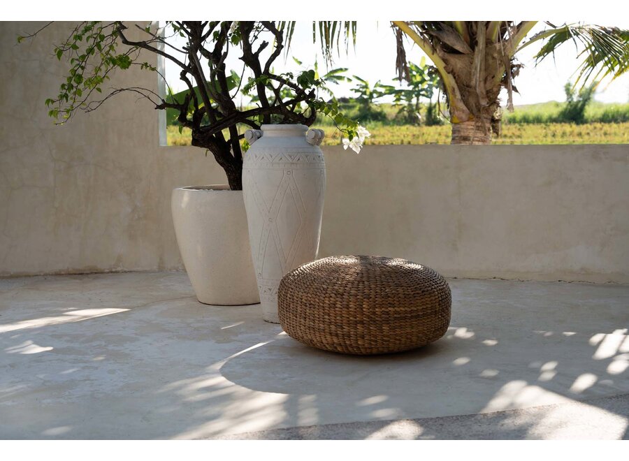 The Hyacinth Pouffe - Natural - M