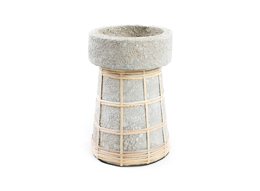 The Serene Candle Holder - Concrete Natural - L