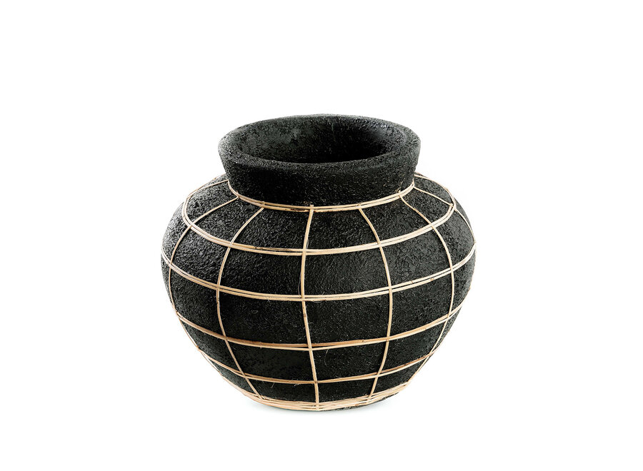 Il Vaso Belly - Nero Naturale - M
