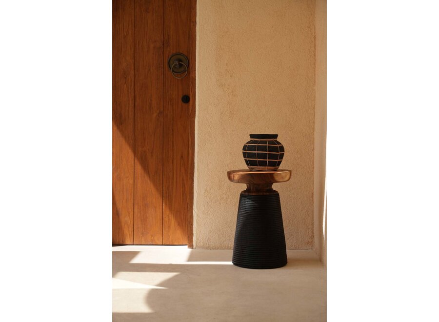 Le Vase Belly - Noir Naturel - M
