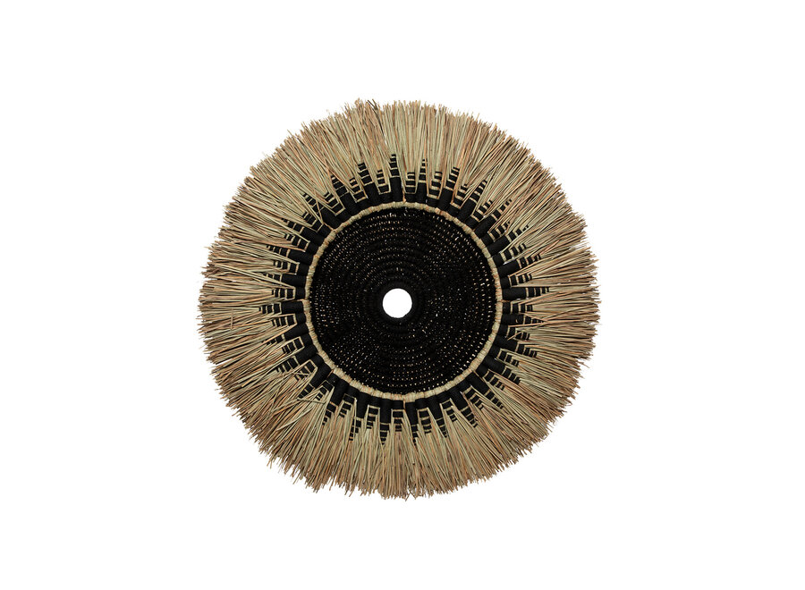 De Raffia Macramé Muurdecoratie - Naturel Zwart