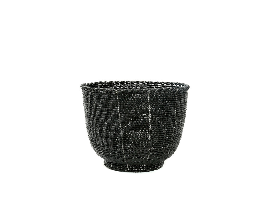 De Beaded Snoepschaal - Zwart - M