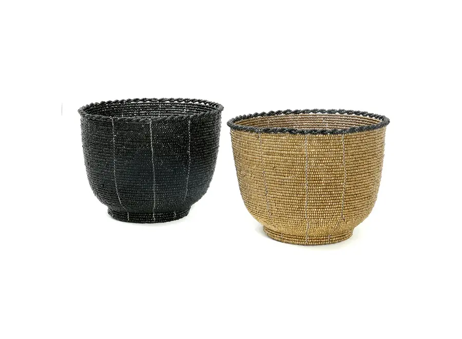 La Beaded Ciotola per Caramelle - Nera - M