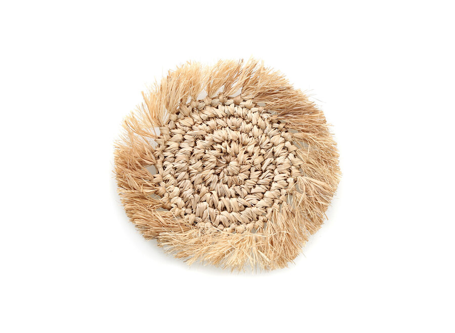 Der Fringe Raffia Untersetzer - Natur