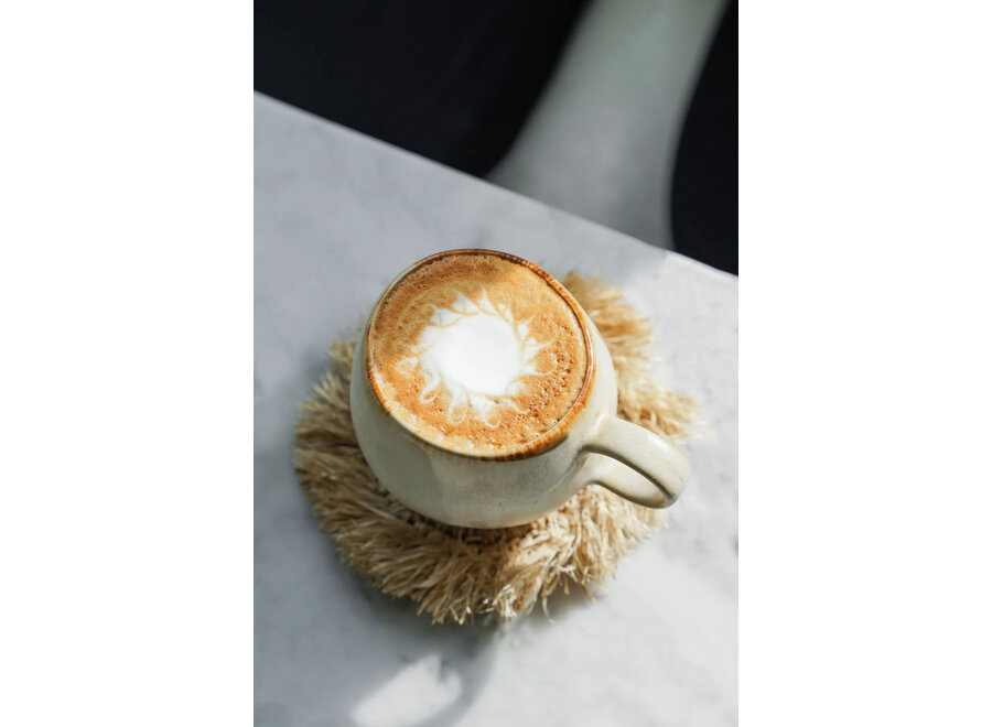 The Fringe Raffia Coaster - Natural