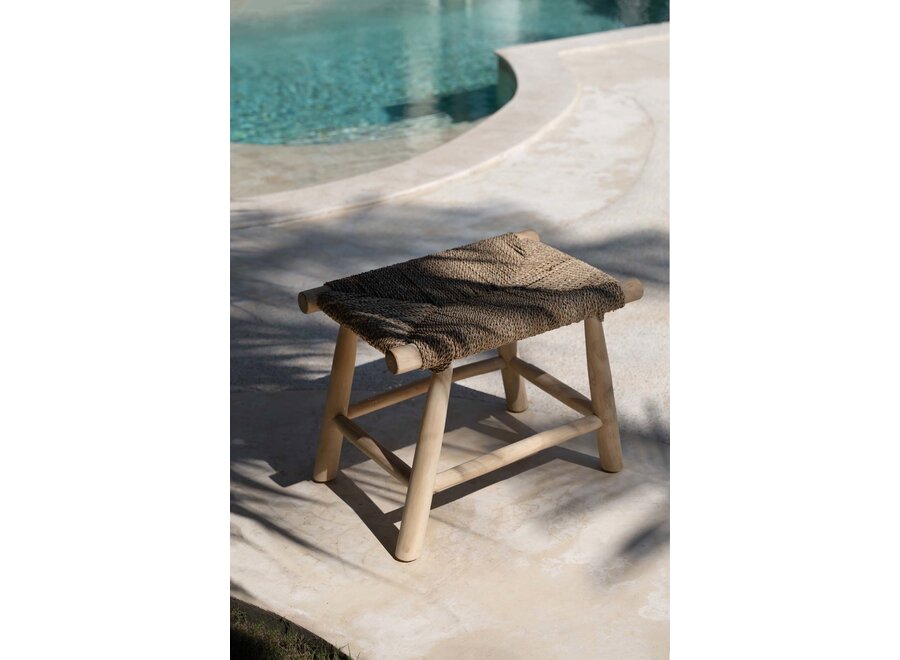 The Porto Seagrass Stool - Natural - M