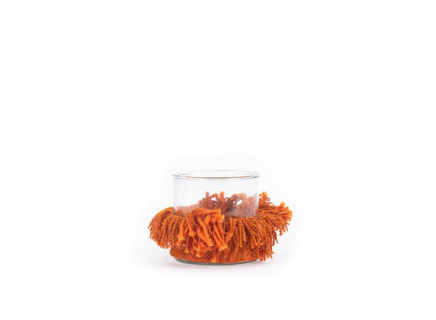 The Oh My Gee Candle Holder - Rust Velvet - S