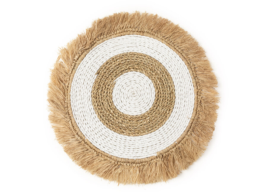 The Seagrass Raffia Placemat - Natural White